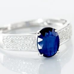 Histoire d'Or Bague Crista Et Diamant or blanc saphir