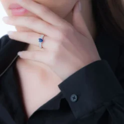 Histoire d'Or Bague Crista Or Blanc Topaze Et Diamant Discount