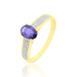 Histoire d'Or Bague Crista Or Jaune Amethyste Et Diamant or jaune amethyste violette Clearance