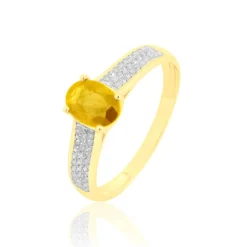 Histoire d'Or Bague Crista Or Jaune Citrine Et Diamant or jaune citrine jaune New
