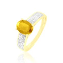 Histoire d'Or Bague Crista Or Jaune Citrine Et Diamant or jaune citrine jaune New