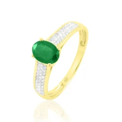 Histoire d'Or Bague Crista Or Jaune Emeraude Et Diamant Outlet