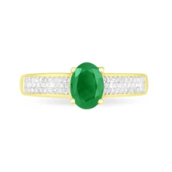 Histoire d'Or Bague Crista Or Jaune Emeraude Et Diamant Outlet