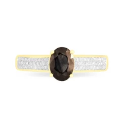 Histoire d'Or Bague Crista Or Jaune Quartz Et Diamant or jaune quartz marron Clearance