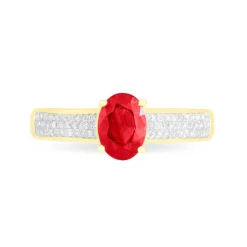 Histoire d'Or Bague Crista Et Diamant or jaune rubis New