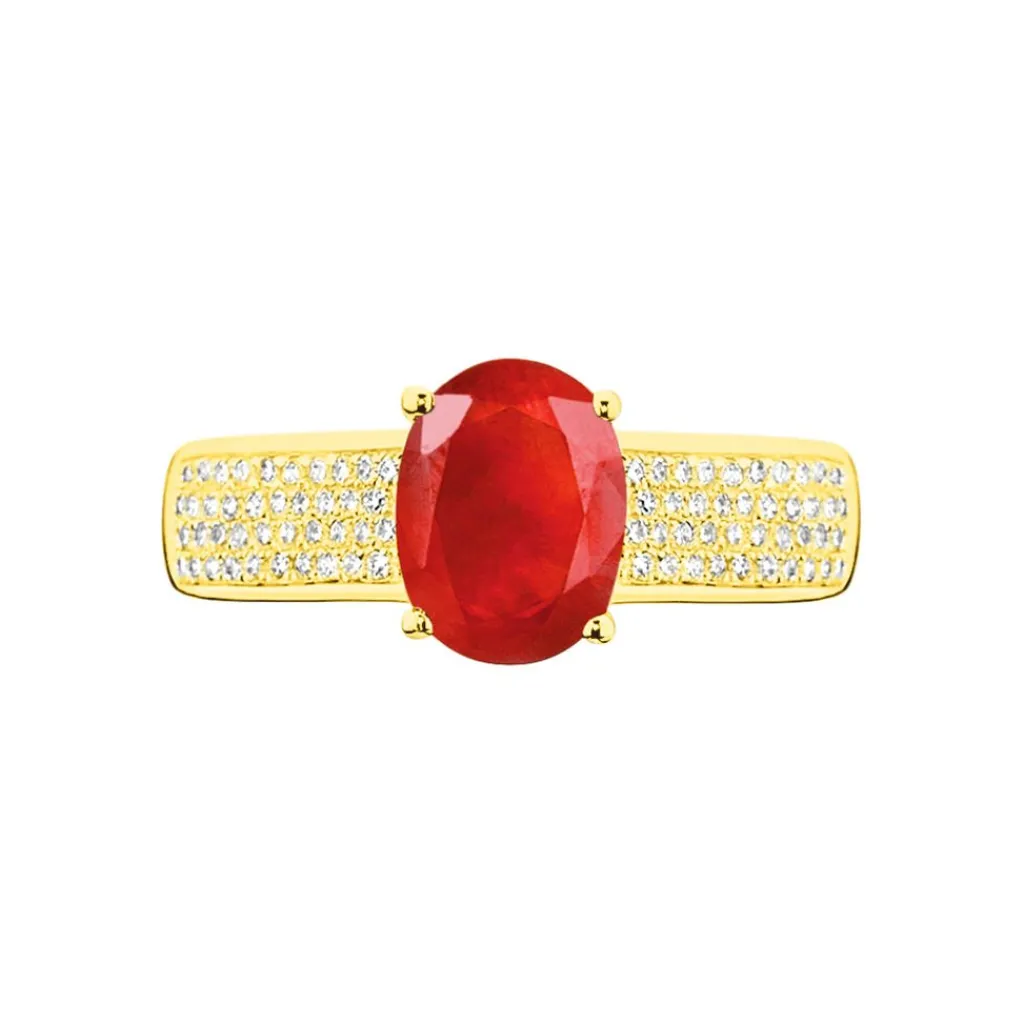 Histoire d'Or Bague Crista Et Diamant or jaune rubis Best