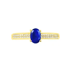 Histoire d'Or Bague Crista Et Diamant or jaune saphir New