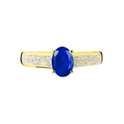 Histoire d'Or Bague Crista Or Jaune Saphir Et Diamant New