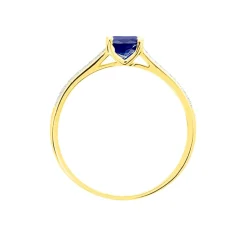 Histoire d'Or Bague Crista Or Jaune Saphir Et Diamant New