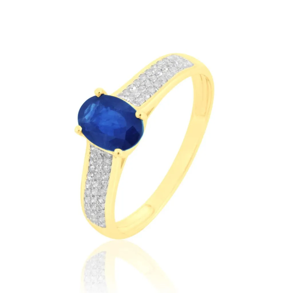 Histoire d'Or Bague Crista Et Diamant or jaune saphir Sale