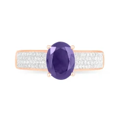Histoire d'Or Bague Crista Or Rose Amethyste Et Diamant or rose amethyste violette Outlet