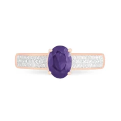 Histoire d'Or Bague Crista Or Rose Amethyste Et Diamant or rose amethyste violette Online