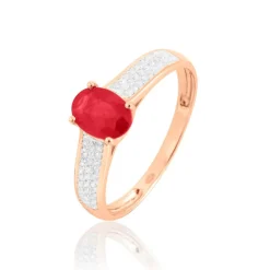 Histoire d'Or Bague Crista Or Rose Rubis Et Diamant Sale