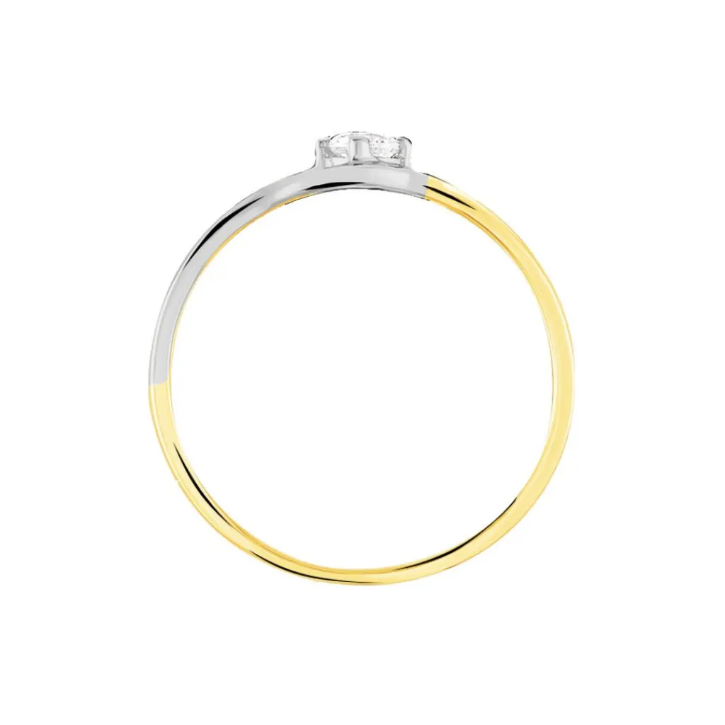 Histoire d'Or Bague Croise Or Bicolore Oxyde De Zirconium Clearance