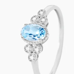 Histoire d'Or Bague Cyprille Or Blanc Topaze Et Oxyde De Zirconium Online