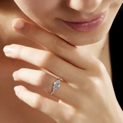 Histoire d'Or Bague Cyprille Or Blanc Topaze Et Oxyde De Zirconium Online