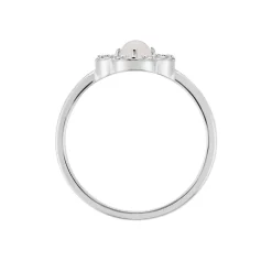Histoire d'Or Bague Dally Argent Blanc Quartz Oxyde De Zirconium New