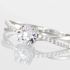 Histoire d'Or Bague Dana De Zirconium or blanc oxyde