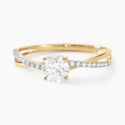 Histoire d'Or Bague Dana De Zirconium or jaune oxyde