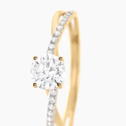 Histoire d'Or Bague Dana De Zirconium or jaune oxyde