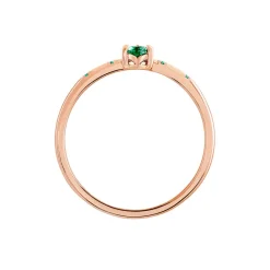 Histoire d'Or Bague Déclaration Argent Rose Oxyde De Zirconium argent rose oxyde vert Online