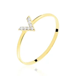 Histoire d'Or Bague De Phalange Celene Or Jaune Oxyde De Zirconium Best