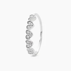 Histoire d'Or Bague Declaration De Zirconium argent blanc oxyde Clearance