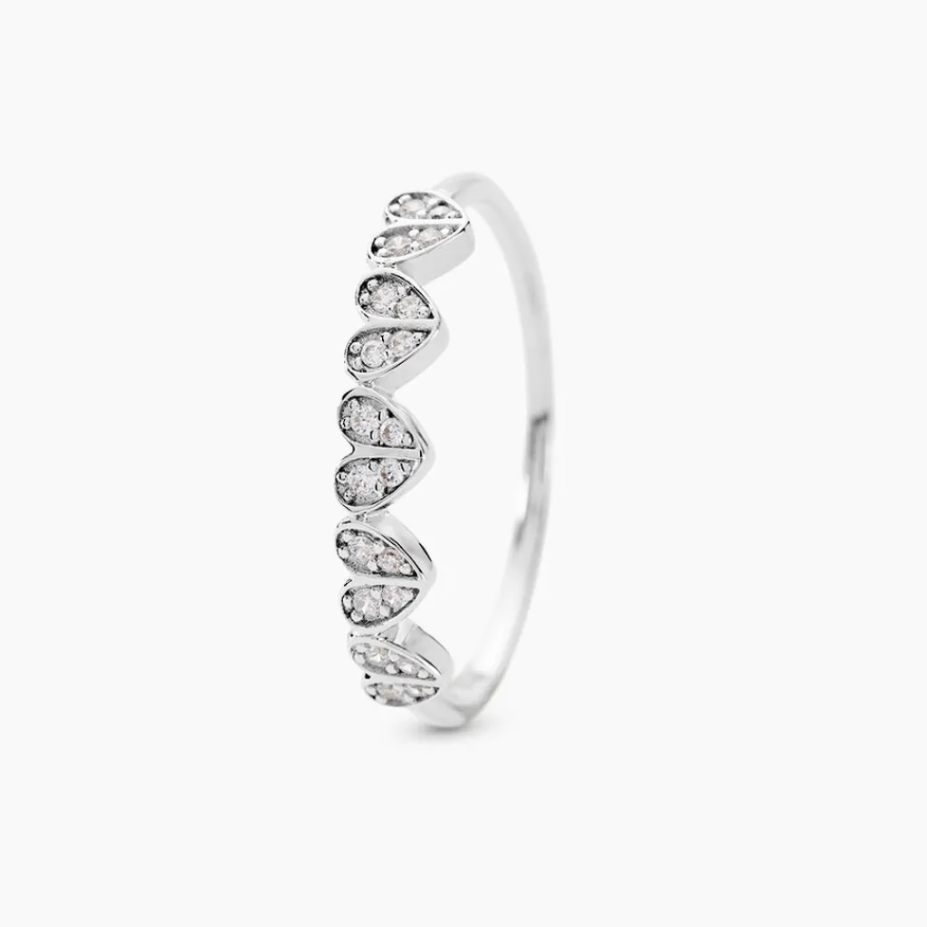 Histoire d'Or Bague Declaration De Zirconium argent blanc oxyde Clearance