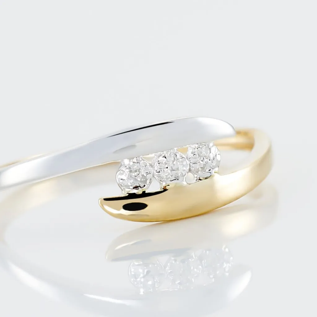 Histoire d'Or Bague Delphine or bicolore diamant Outlet