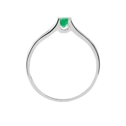 Histoire d'Or Bague Denise Or Blanc Emeraude Et Diamant New