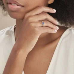 Histoire d'Or Bague Denise Or Blanc Saphir Et Diamant Discount