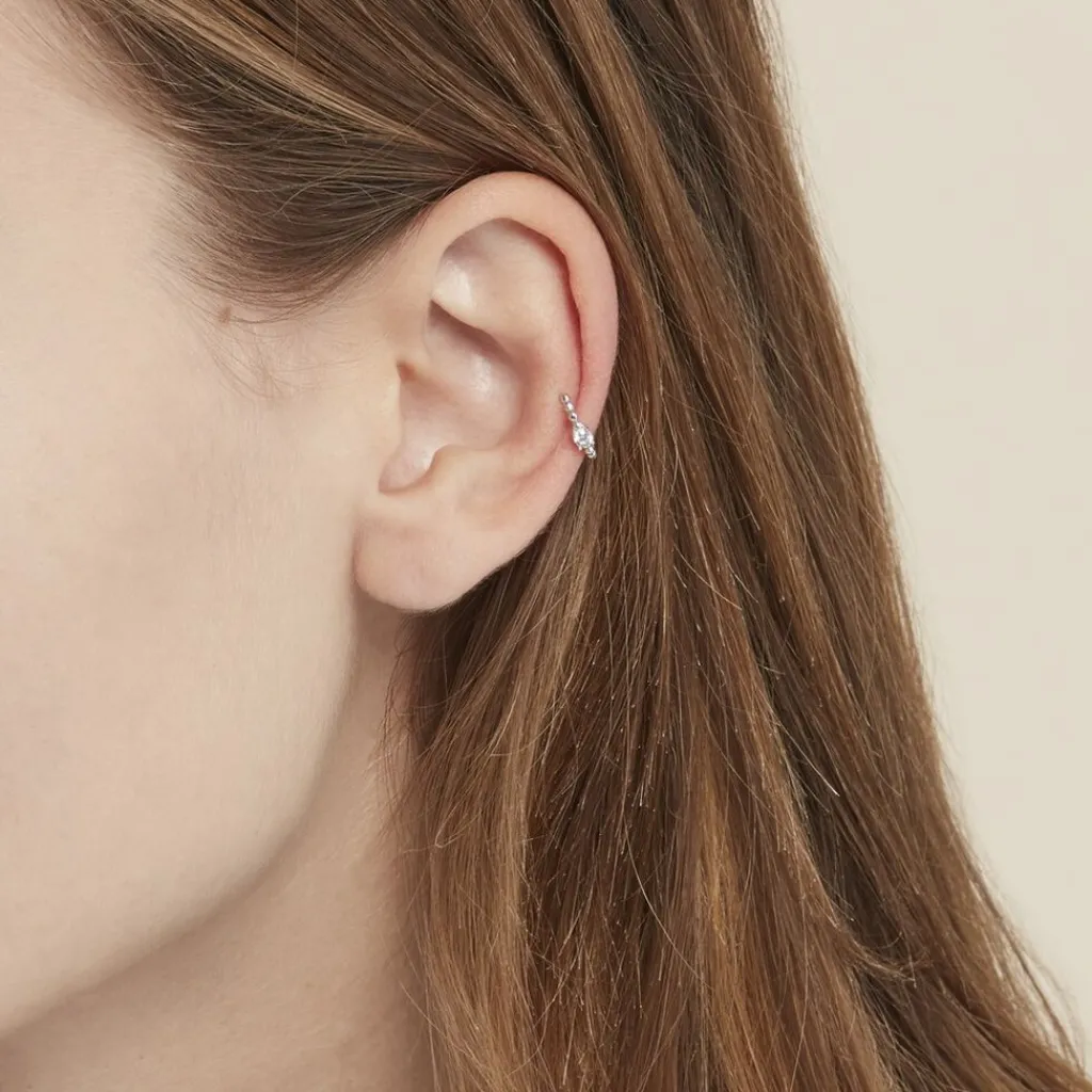 Histoire d'Or Bague D'hélix Unitaire Alix Argent Blanc Oxyde De Zirconium Sale