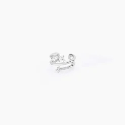 Histoire d'Or Bague D'hélix Unitaire Amada Argent Blanc Oxyde De Zirconium