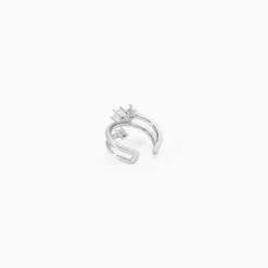 Histoire d'Or Bague D'hélix Unitaire Amada Argent Blanc Oxyde De Zirconium