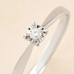 Histoire d'Or Bague Diamotion or blanc diamant