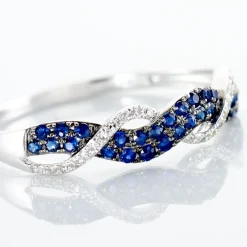 Histoire d'Or Bague Dimitria Or Blanc Saphir Et Diamant Clearance