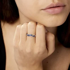 Histoire d'Or Bague Dimitria Or Blanc Saphir Et Diamant Clearance