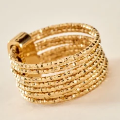 Histoire d'Or Bague Dion Acier Jaune Outlet