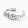 Histoire d'Or Bague D'oreille Unitaire Charmaine Argent Blanc Oxyde De Zirconium New