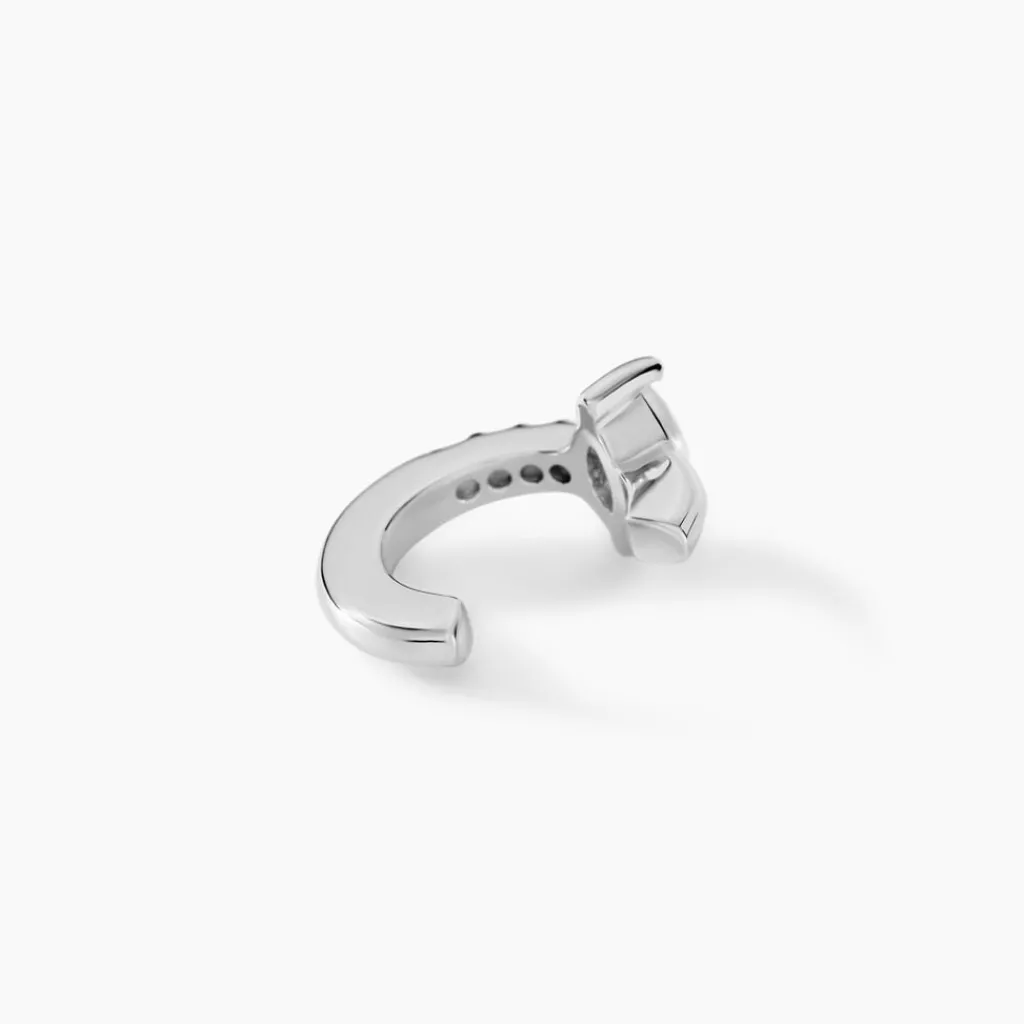 Histoire d'Or Bague D'oreille Unitaire Naura Argent Blanc Oxyde De Zirconium