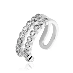 Histoire d'Or Bague D'oreille Unitaire Widar Argent Blanc Oxyde