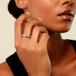 Histoire d'Or Bague Dorothy Argent Blanc Oxyde De Zirconium New