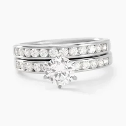 Histoire d'Or Bague Double Jeu De Zirconium argent blanc oxyde