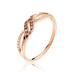 Histoire d'Or Bague Edem Or Rose Diamant Hot
