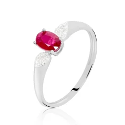 Histoire d'Or Bague Edgina Or Blanc Rubis Et Diamant Best
