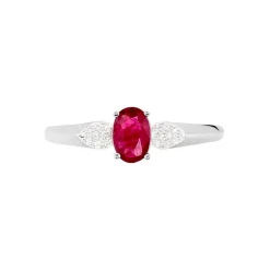 Histoire d'Or Bague Edgina Or Blanc Rubis Et Diamant Best
