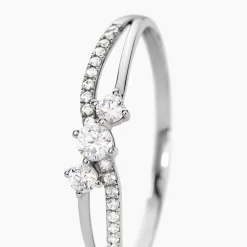 Histoire d'Or Bague Edwige Or Blanc Oxyde De Zirconium Hot