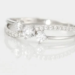 Histoire d'Or Bague Edwige Or Blanc Oxyde De Zirconium Hot