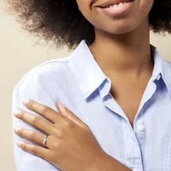 Histoire d'Or Bague Edwige Or Blanc Oxyde De Zirconium Hot