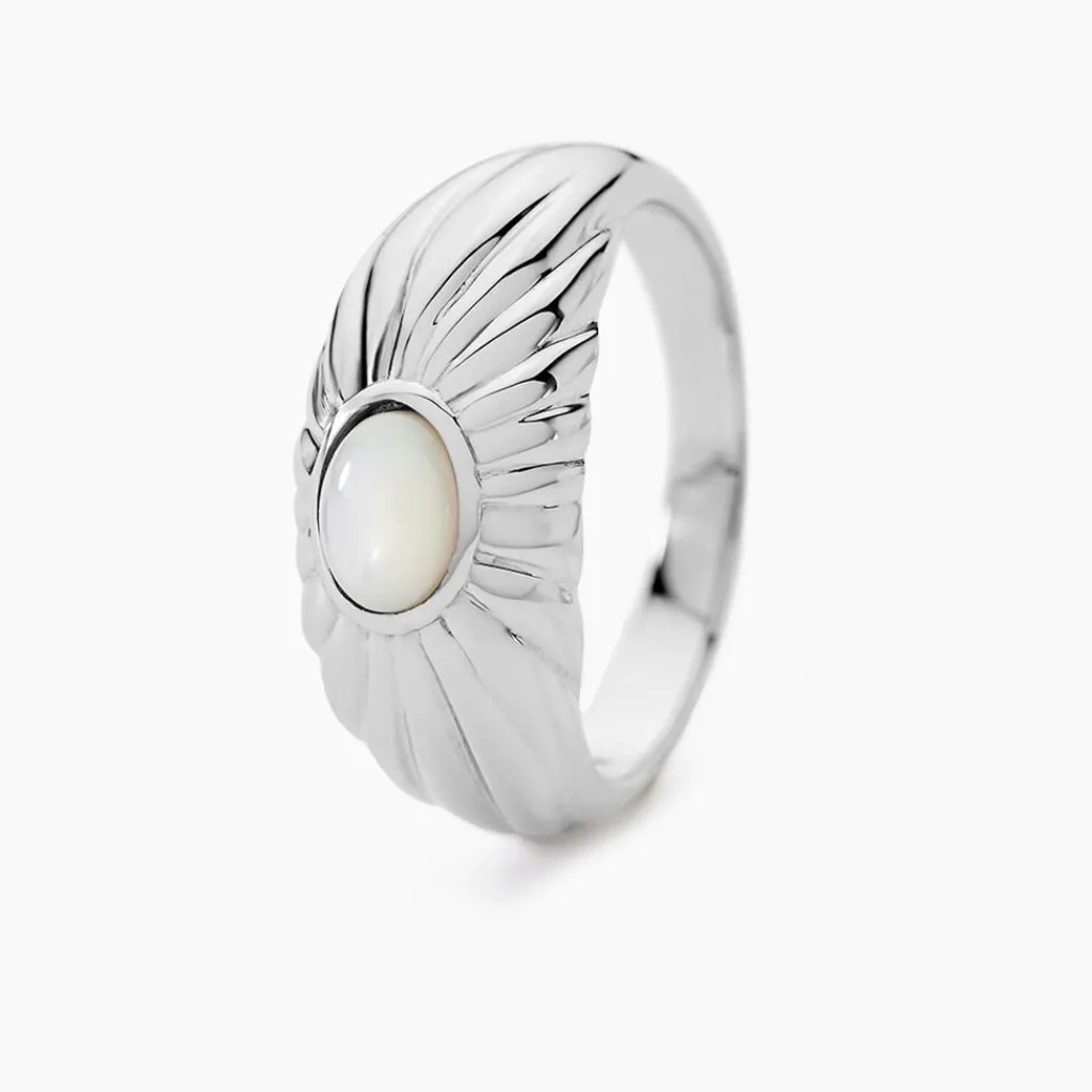 Histoire d'Or Bague Egerie Argent Blanc Nacre Outlet
